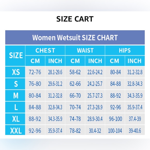 Hevto Women Wetsuit 3/2mm Neoprene Wet Suit Keep Warm in Cold Water - Picture 12 of 13